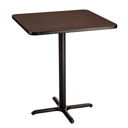 National Public Seating NPS Cafe Table, 36 Square, X Base, 42 Height CT33636XBMY